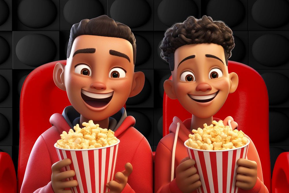 3D teenage boys at the cinema remix