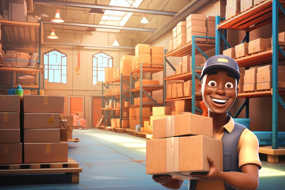 3D package warehouse employee remix