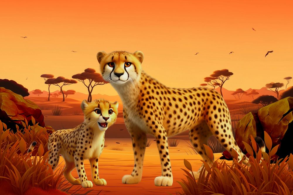 3D leopard tigers in the wild remix