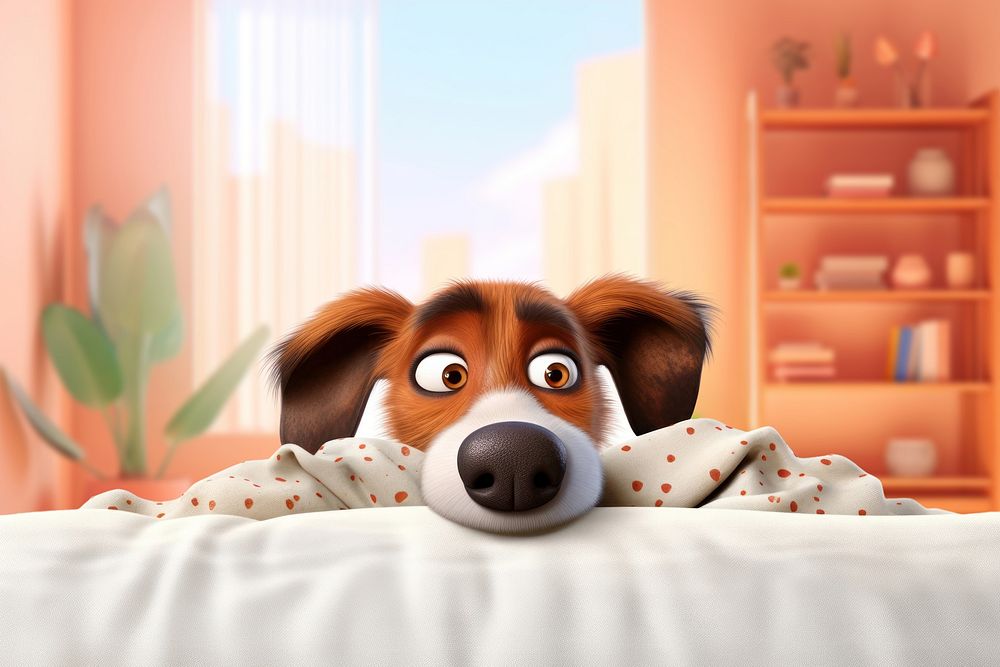 3D cute dog on bed remix
