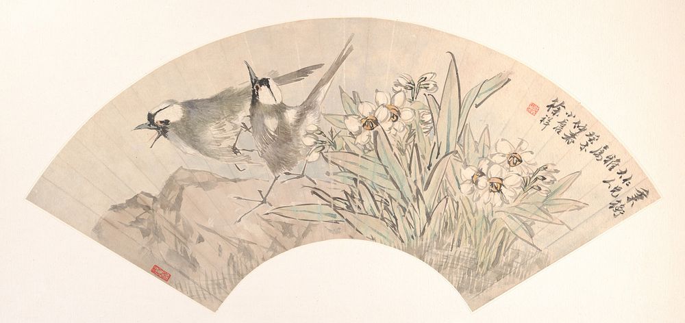 Birds and Narcissus by Xu Xiang