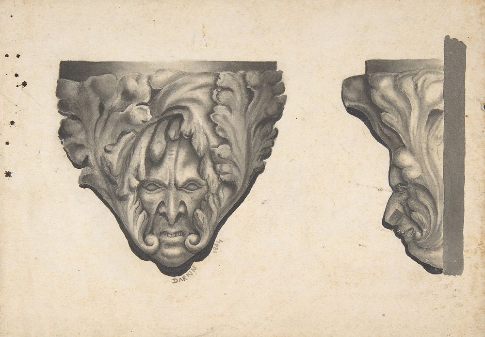 Sketches of Carved Medieval Bosses