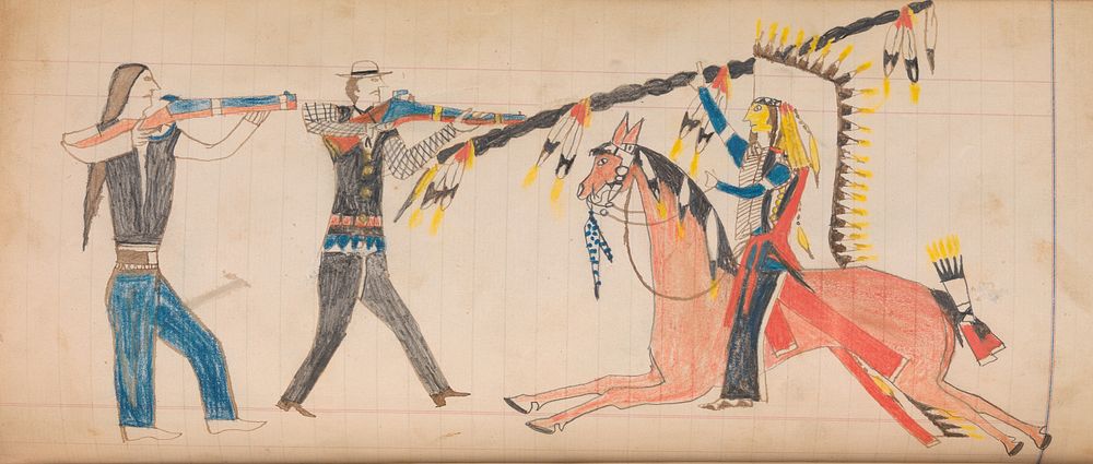 Maffet Ledger: Drawing, Southern and Northern Cheyenne