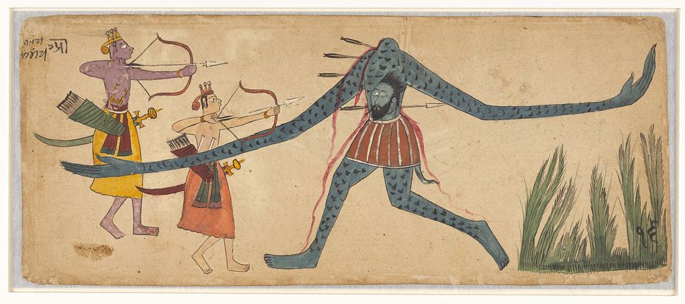 Double-sided folio from a Ramayana series 