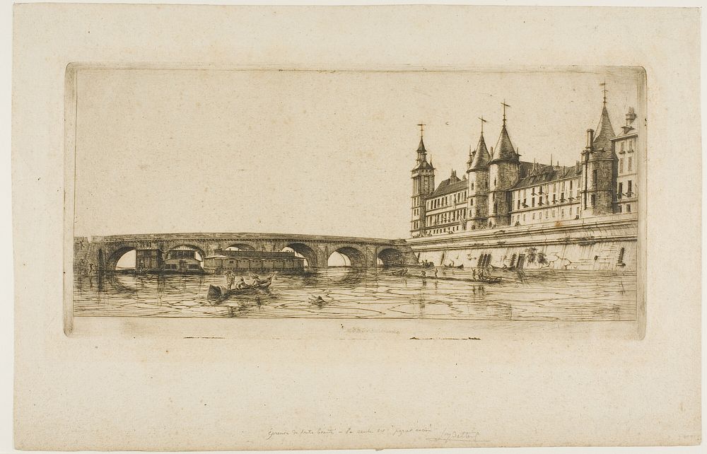 Le Pont-au-Change, Paris (1854) by Charles Meryon