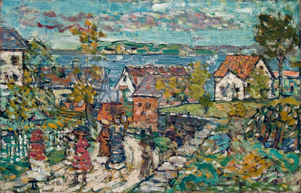 Landscape (Road & Town) by Maurice Brazil Prendergast