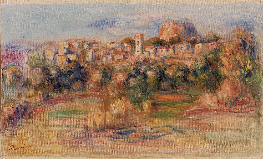 Landscape, La Gaude (Paysage, La Gaude) by Pierre Auguste Renoir