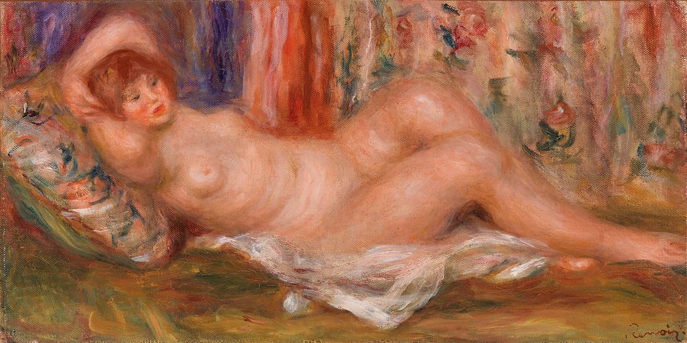 Nude Woman Reclining (Femme nue couchée sur le dos) by Pierre Auguste Renoir