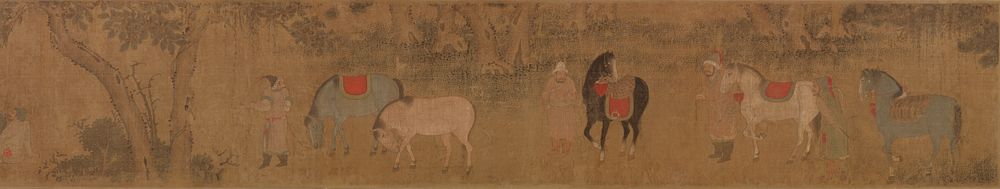 Figures and Horses in Landscape by Unidentified artist