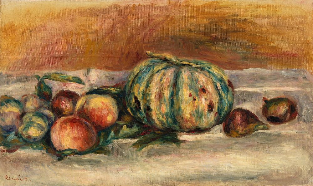 Still Life with Melon (Nature morte au melon) by Pierre Auguste Renoir