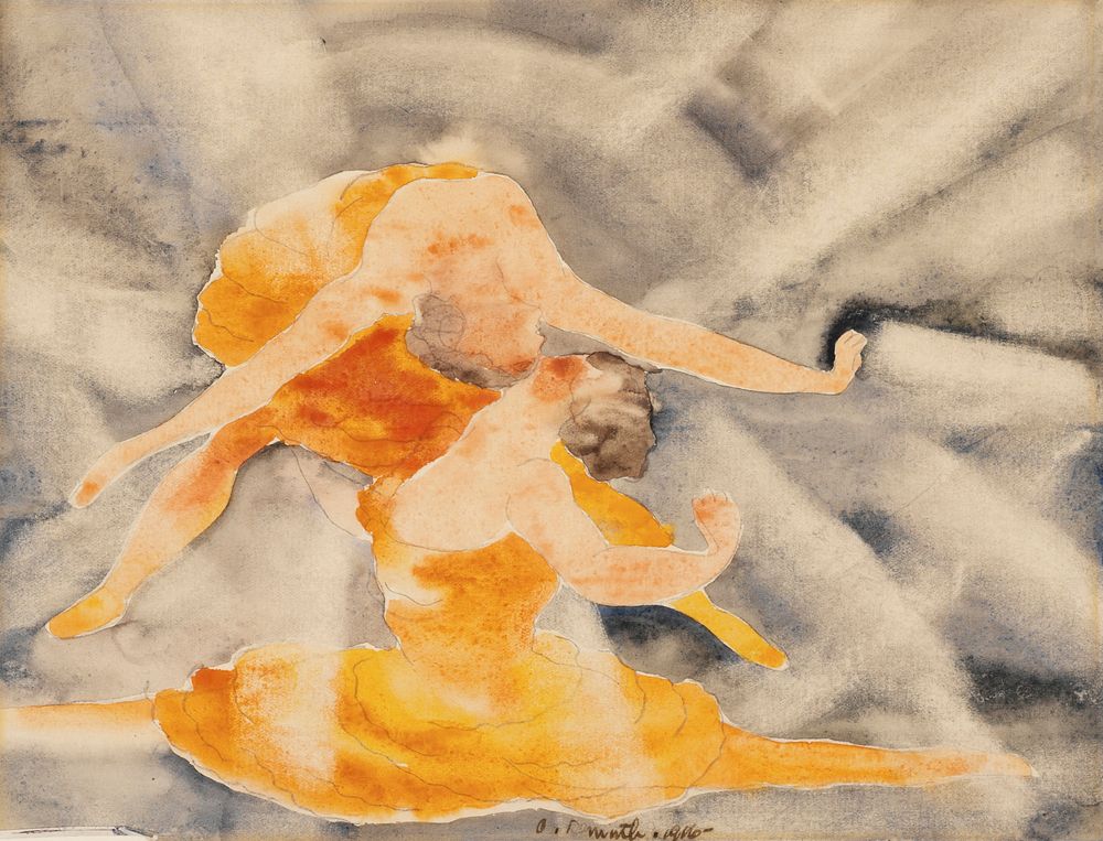 Two Women Acrobats by Charles Demuth