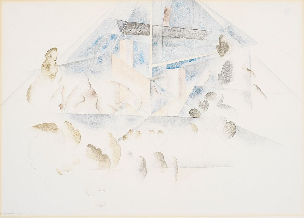 Bermuda, Masts and Foliage by Charles Demuth
