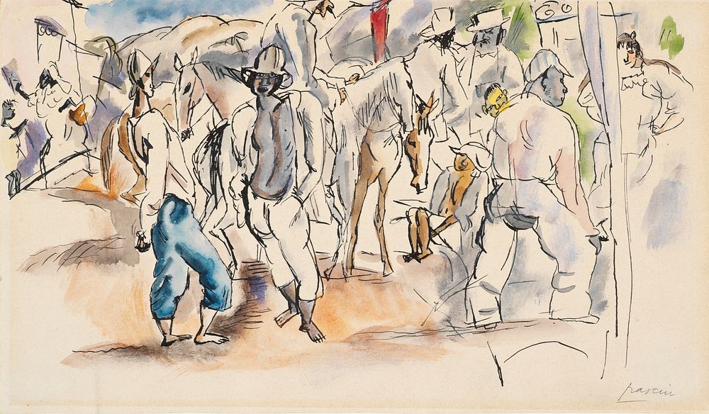 Figures and Horses by Jules Pascin