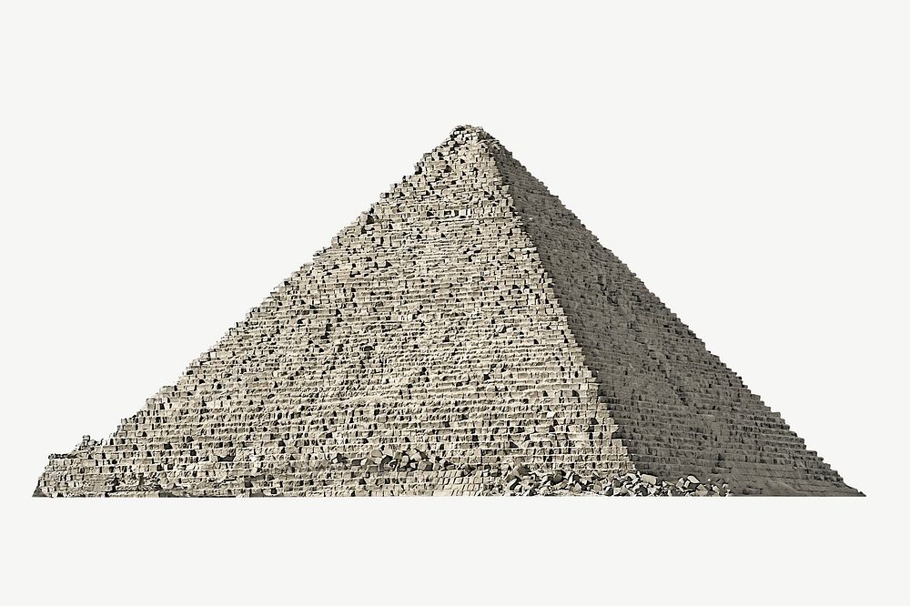 Pyramid of Giza, famous landmark collage element psd