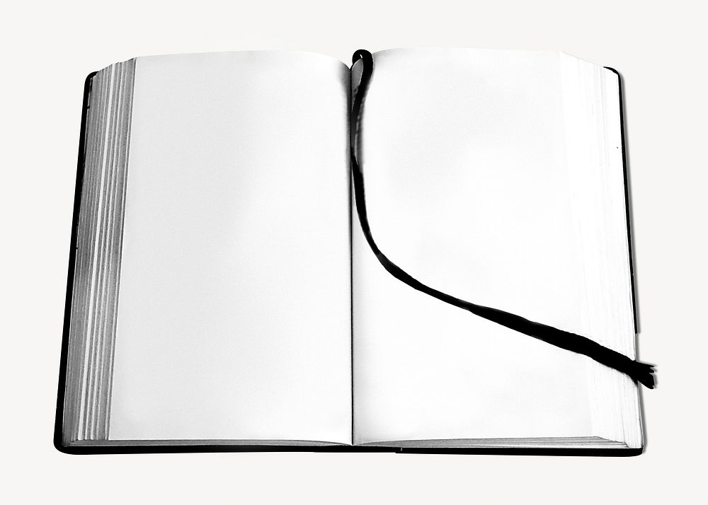 Open book, isolated image