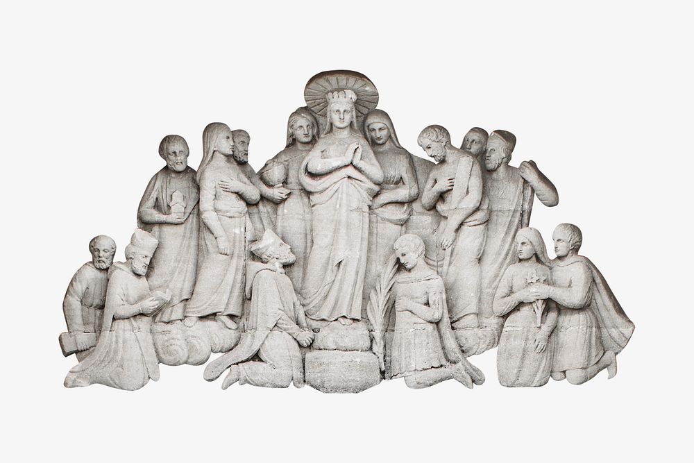 Religious sculpture, isolated image