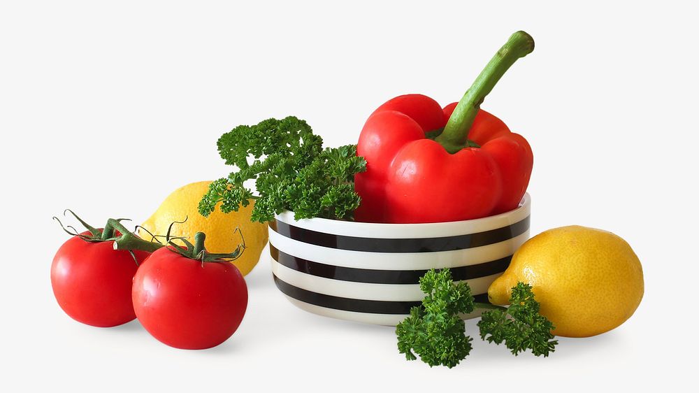 Vegetable bowl, isolated image