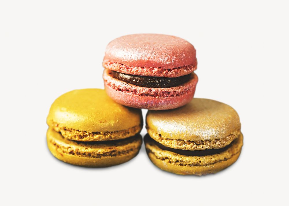Macarons collage element, food isolated image