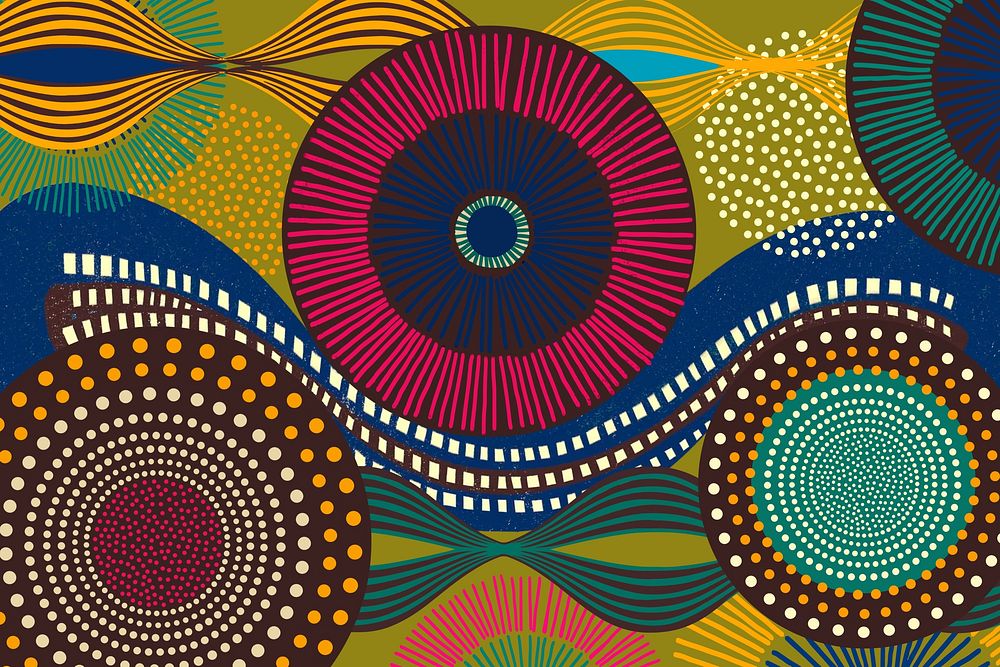 African tribal pattern background, colorful abstract