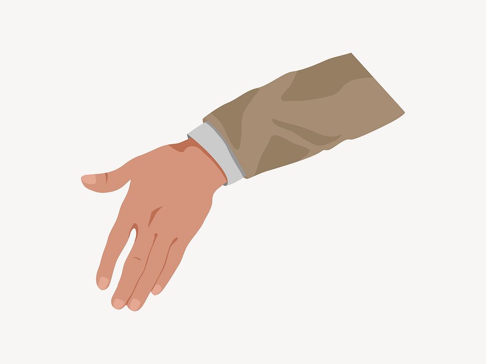 Businessman's hand vector illustration collage element 