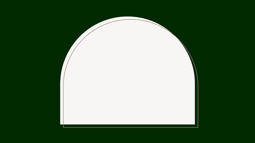 Arch frame computer wallpaper, dark green vector