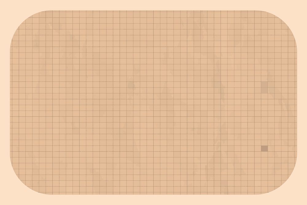 Beige grid pattern frame vector