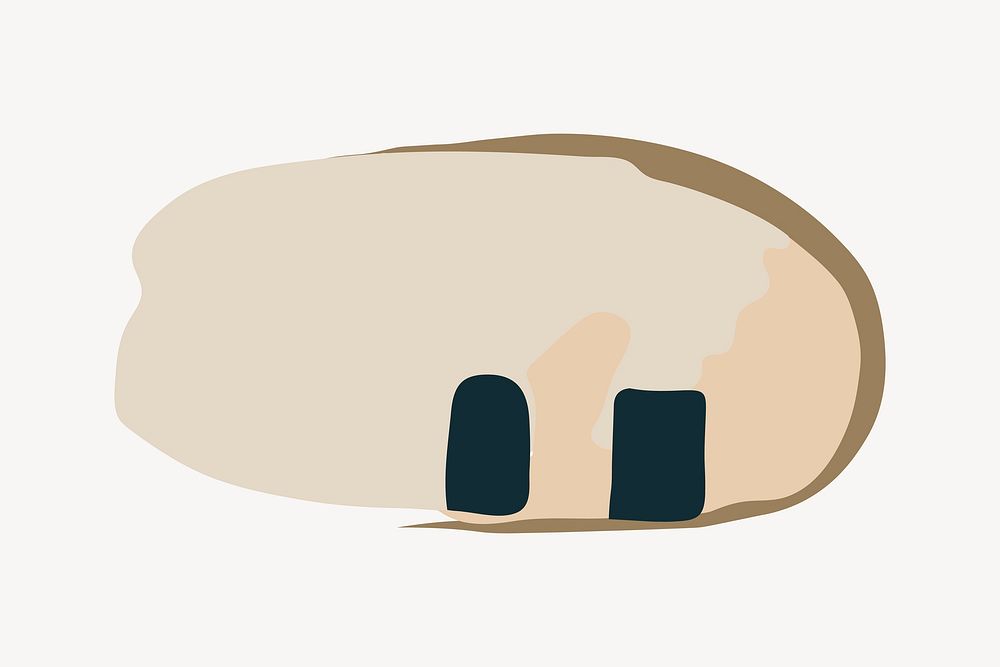 Abstract beige oval shape vector