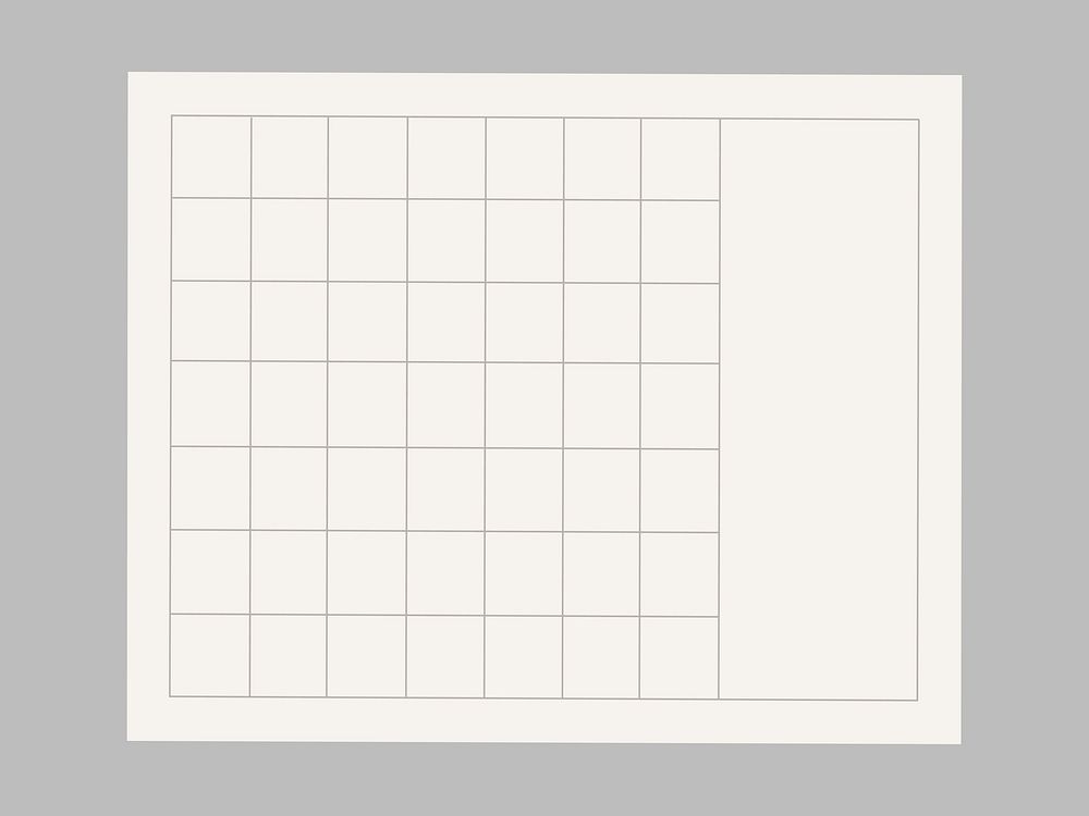 Beige grid notepaper, journal collage vector