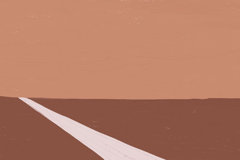 Brown abstract road background, acrylic texture design