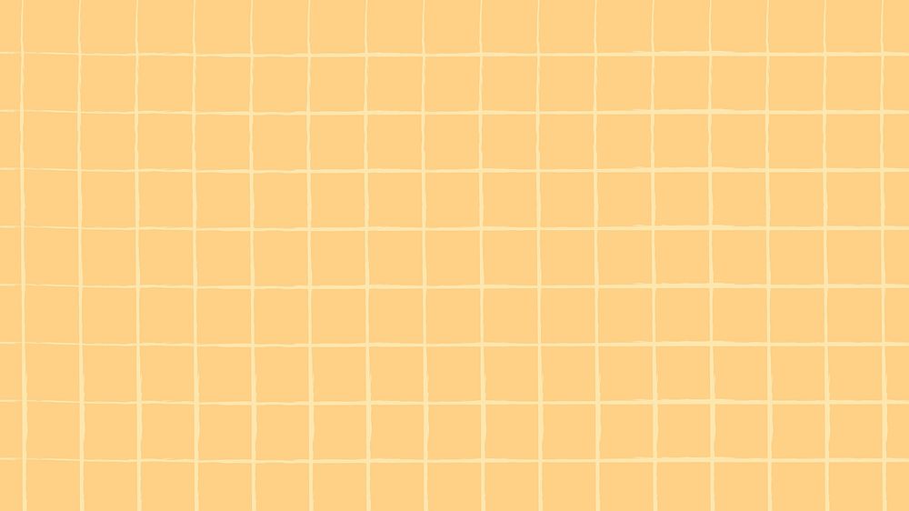Yellow grid pattern computer wallpaper background