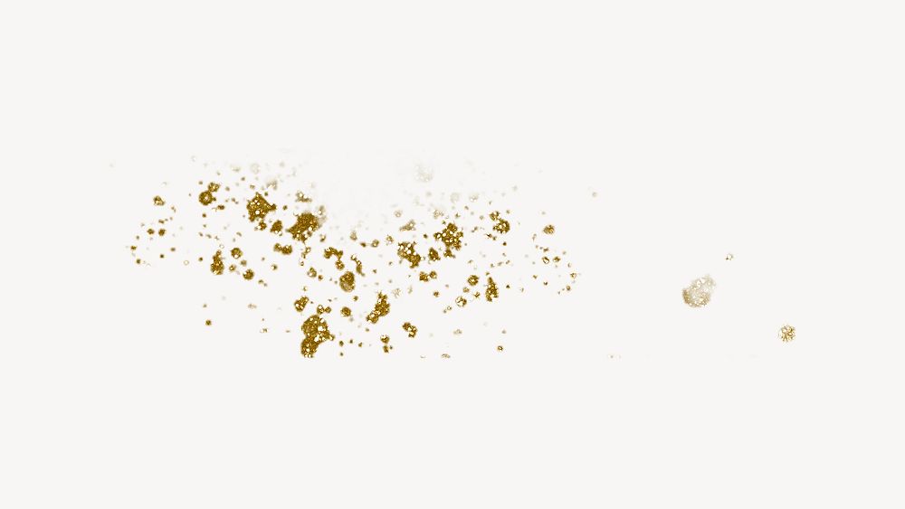 Gold glitter splash graphic psd