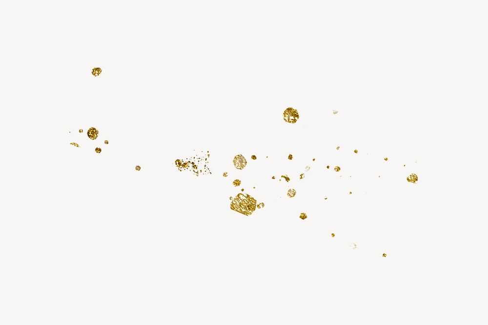 Gold glitter splash graphic psd