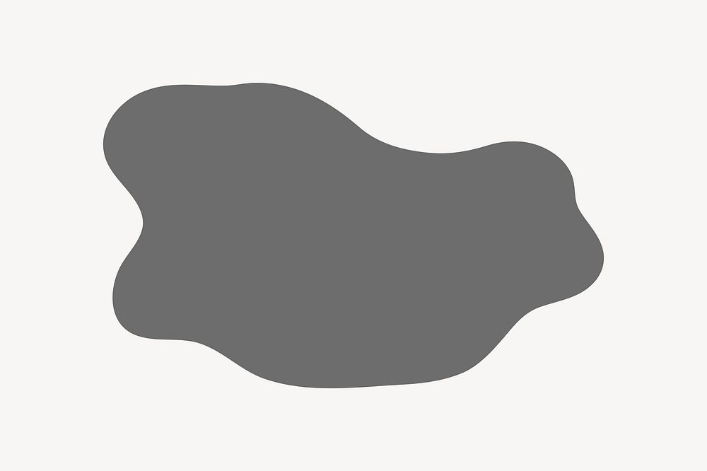 Gray blob shape collage element vector