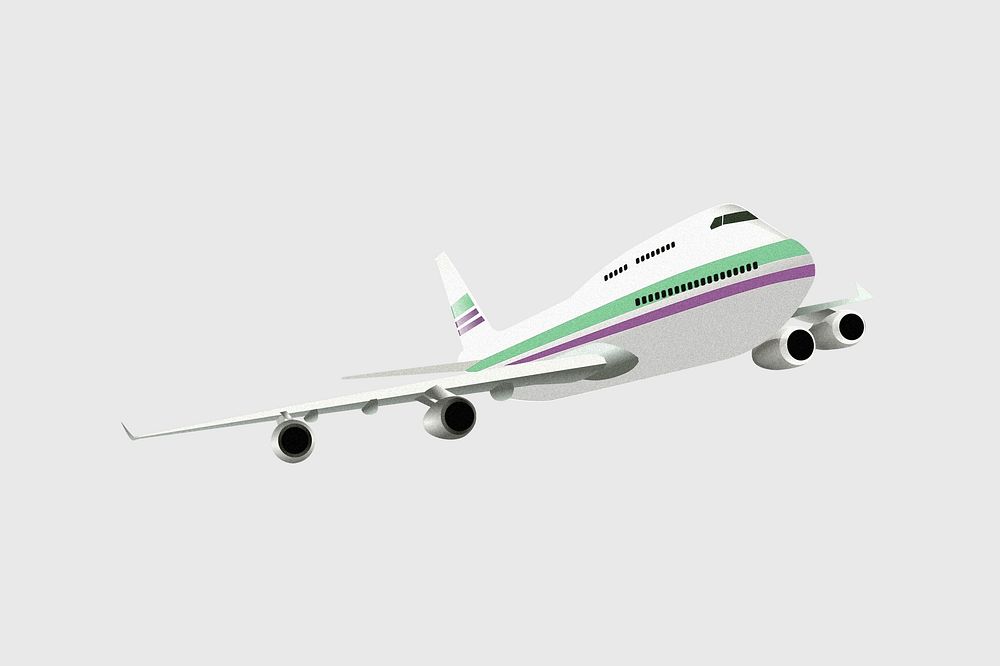 Flying airplane, vehicle image psd