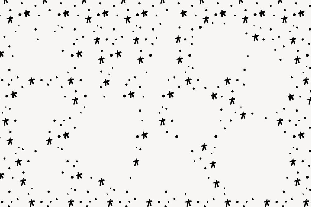 Doodle starry sky background, cute design vector