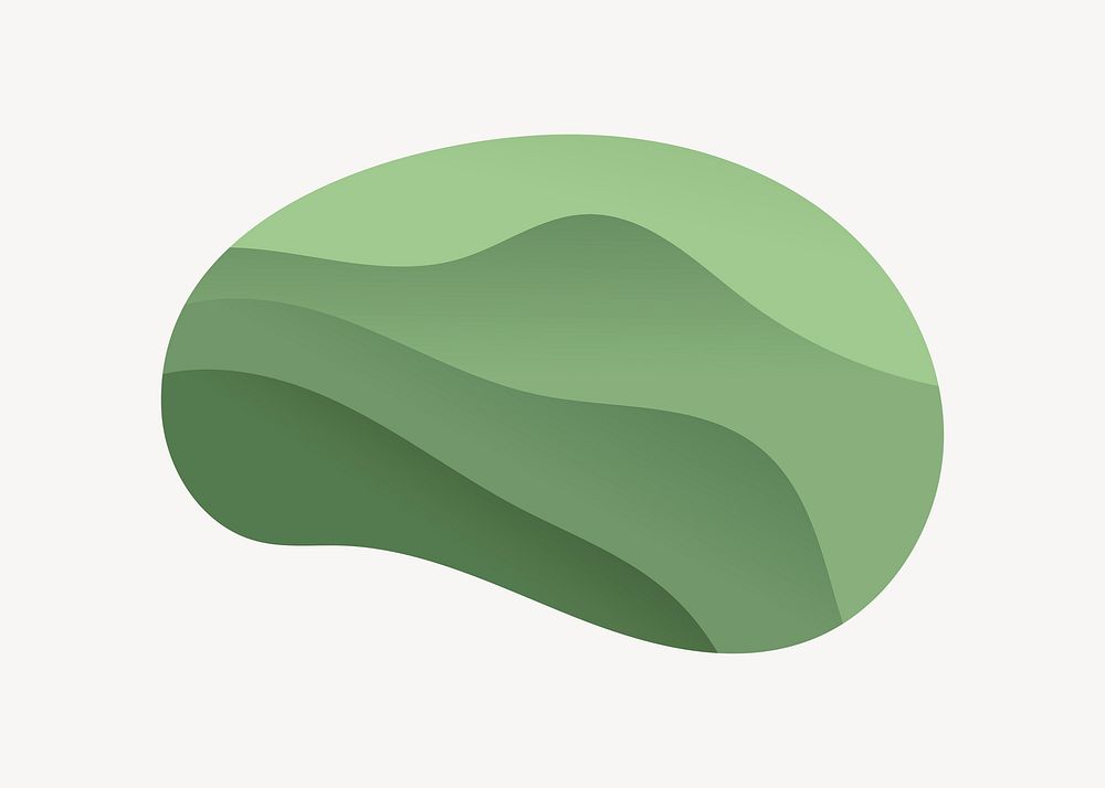 Green organic shape vector