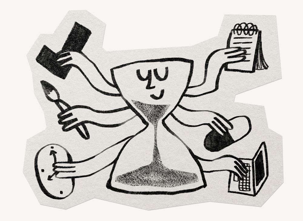 time-management-paper-cut-isolated-free-photo-rawpixel