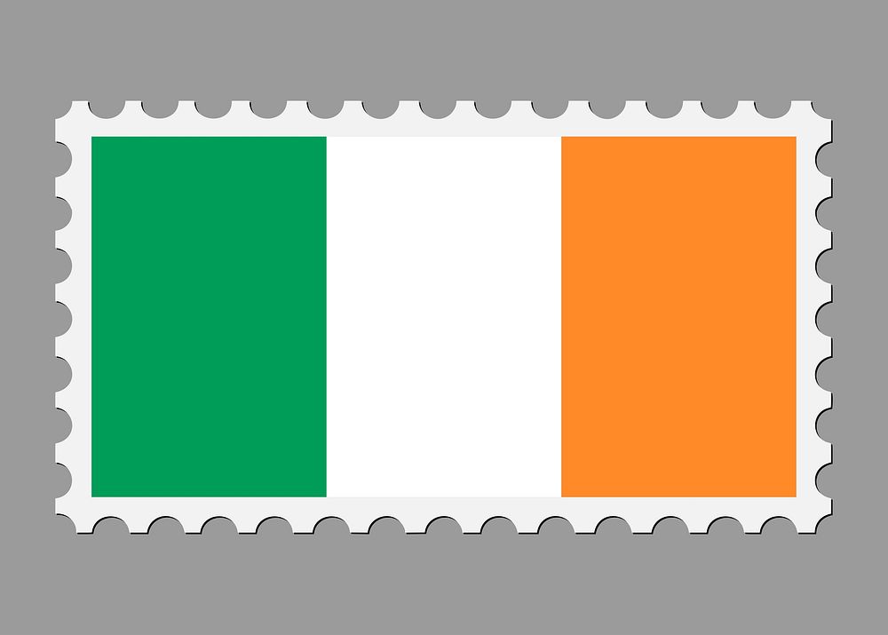 Ireland stamp illustration. Free public domain CC0 image.