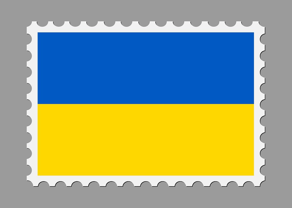 Ukraine stamp illustration. Free public domain CC0 image.