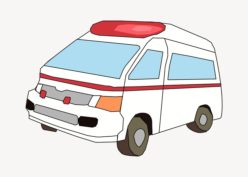 Ambulance hospital clip  art. Free public domain CC0 image.
