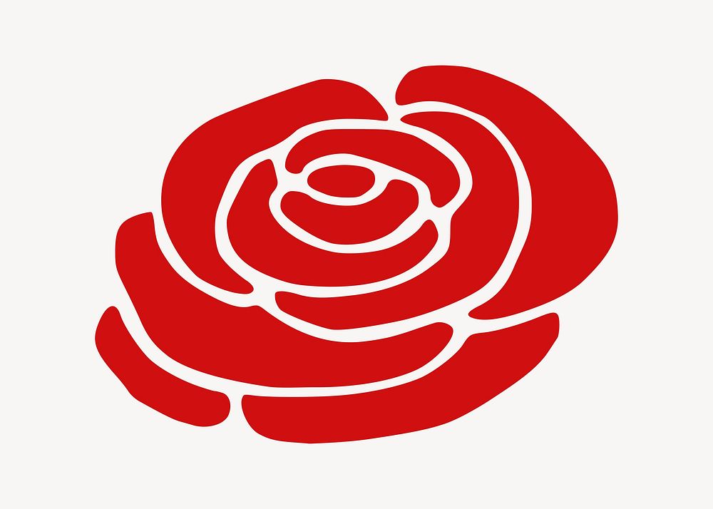 Rose illustration. Free public domain CC0 image.