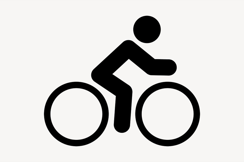 Silhouette cyclist clipart illustration vector. Free public domain CC0 image.