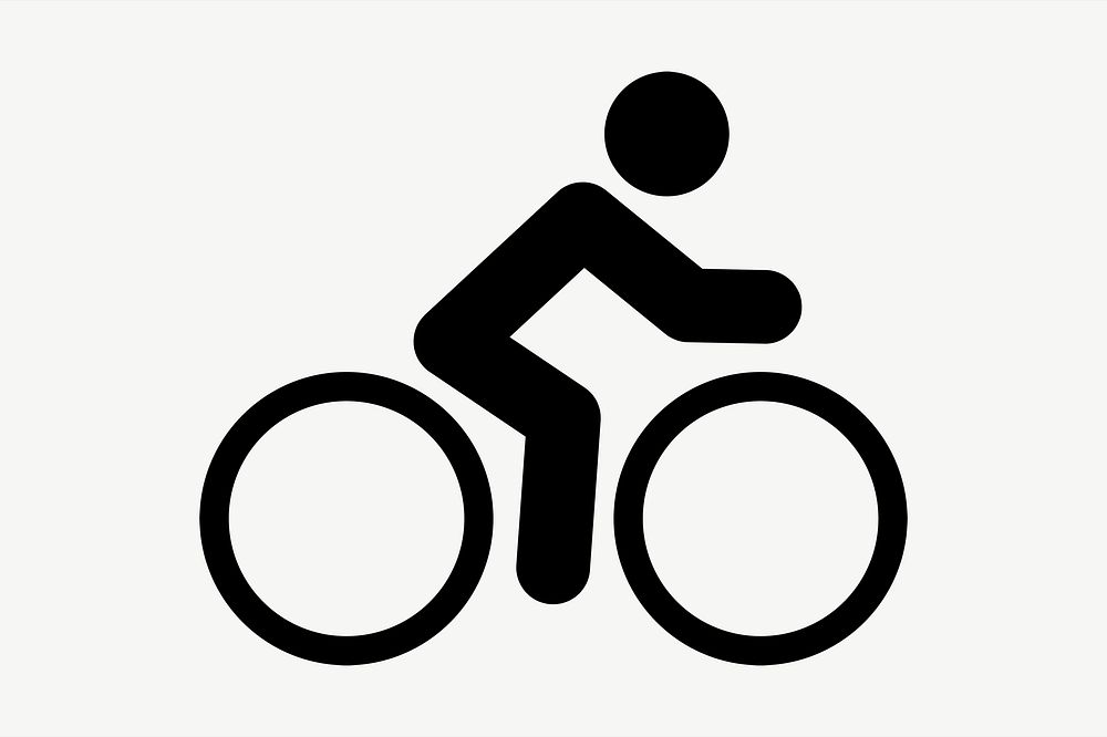 Silhouette cyclist clipart illustration psd. Free public domain CC0 image.