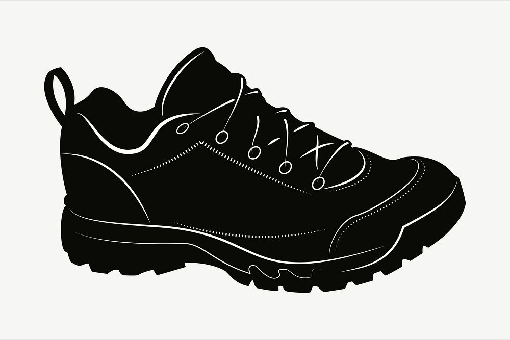 Black sneaker clipart illustration psd. Free public domain CC0 image.