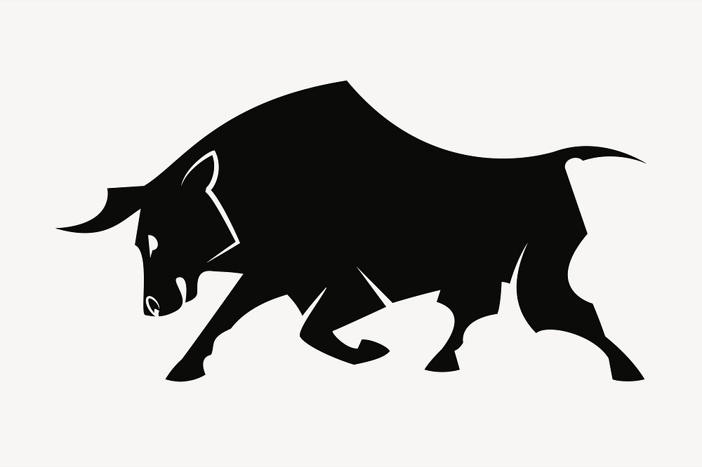Silhouette bison clipart illustration vector. Free public domain CC0 image.