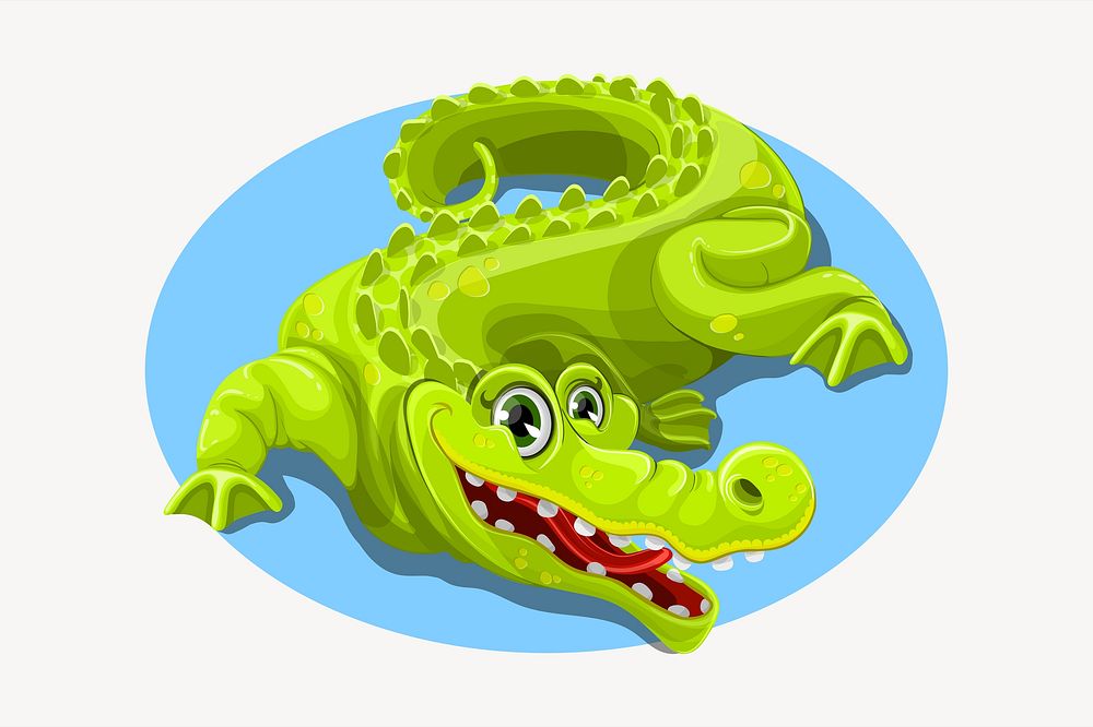 Crocodile illustration. Free public domain CC0 image.