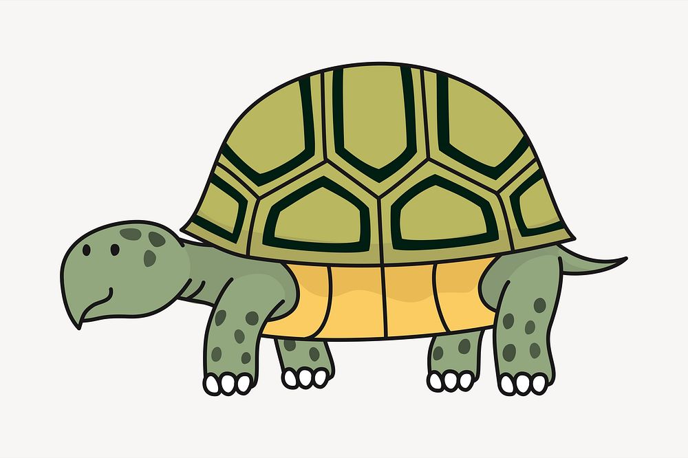Turtle clipart illustration vector. Free public domain CC0 image.