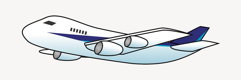 Plane illustration vector. Free public domain CC0 image.
