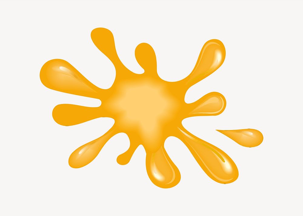 Yellow splash illustration vector. Free public domain CC0 image.