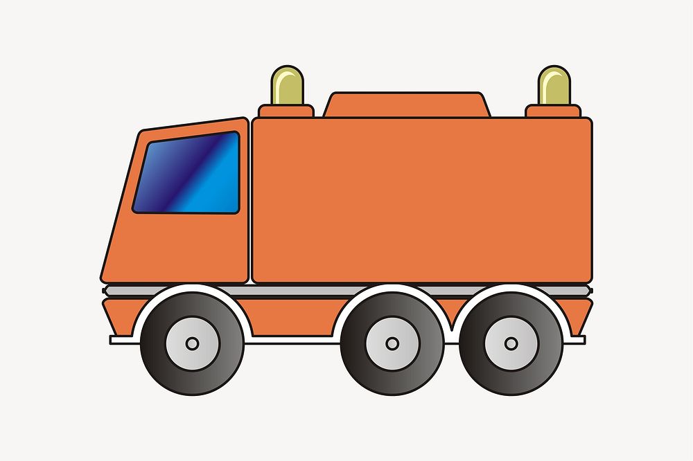 Truck illustration. Free public domain CC0 image.
